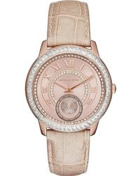Michael Kors - Sawyer Grey Dial Rose Gold-plated Ladies Watch - Lyst