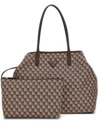 Guess - G Wave Large 2 In 1 Tote Bag L Brown Logo - Lyst