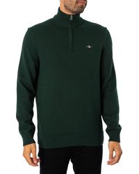 GANT - Casual Cotton Mezza Zip Maglione - Lyst
