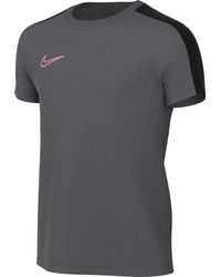Nike - Df Acd23 T-shirt Iron Grey/black/sunset Pulse 152/158 - Lyst