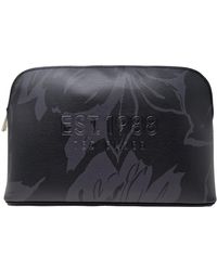 Ted Baker - Harriy Bolt On Saffiano Make Up Cosmetic Bag In Black - Lyst