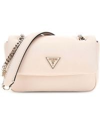 Guess - Sunetra Mini Convertible Crossbody Shoulder Bag Flap Bone Cream - Lyst