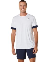 Asics - 2041A255-102 Court SS Top T-Shirt Brilliant White/Midnight XL - Lyst