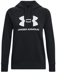 Under Armour - Rival Fleece Big Logo Hoodie Sweatshirt Voor - Lyst
