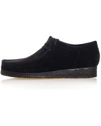 Clarks - Originals S Wallabee Suede Leather Black Shoes 9.5 Uk - Lyst