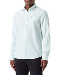 Tommy Hilfiger - Camicia Uomo Tjm Reg Linen Blend Shirt Camicia Casual - Lyst