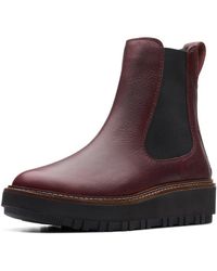 Clarks - Oriannaw Up S Chelsea Boots 7 Uk Burgundy - Lyst