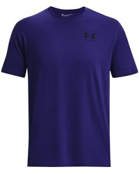 Under Armour - Under Arour Porttye Eft Chet T-hirt Bue X / Reguar An - Lyst