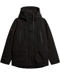 Superdry - Ultimative SD-Windjacke mit Kapuze und Stickerei Schwarz S - Lyst