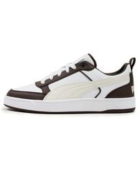 PUMA - S Dribble Court Trainers Adults Choc Brown/white 9 Uk - Lyst