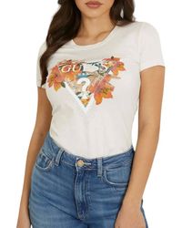 Guess - SS CN TROPICAL TRIANGLE TEE - Lyst