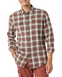 Amazon Essentials - Slim-fit Long-sleeve Two-pocket Flannel Shirt-discontinued Colors - Lyst