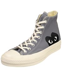 Converse - Chuck 70 Comme Des Garcons Hi Unisex Fashion Trainers In Steel Grey - 9 Uk - Lyst