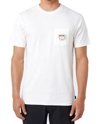 Rip Curl - Badge Short Sleeve T-shirt In Bone - Lyst