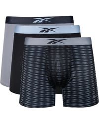 Reebok - Calzoncillos De Hombre En Negro/estampado/gris Boxer Shorts - Lyst