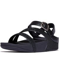 Fitflop - Skinny Ii Glitterdust Z-strap Sandals Wedge - Lyst