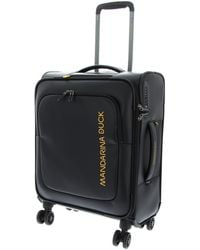 Mandarina Duck - Eco Coated Cabin Trolley S Black - Lyst