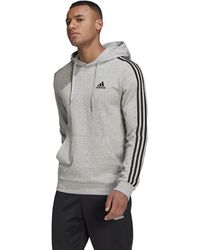 adidas - Essentials French Terry 3-stripes Hoodie - Lyst