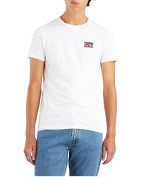 Levi's - 2-Pack Crewneck Graphic Tee Camiseta Hombre Sportswear White / Dress Blues - Lyst