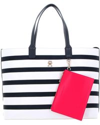 Tommy Hilfiger - Iconic Tommy Tote Stripe Mix Shopper - Lyst