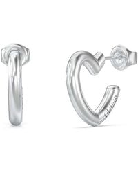 Guess - Ohrringe Herz Creolen JUBE05535JWRHT/U - Lyst