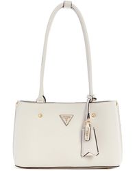 Guess - Meridian Shoulderbag Satchel ivory - Lyst