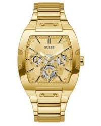Guess - Gold Tone Strap Champagne Dial Gold Tone - Lyst