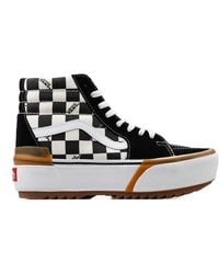 Vans - Sk8-hi Stacked Checkerboard Hi-top Trainers - Lyst