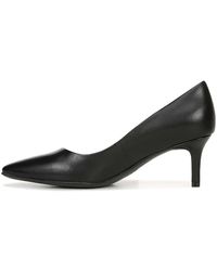 Naturalizer - S Everly Pointed Toe Low Heel Stiletto Pump,black Leather,10 Wide - Lyst
