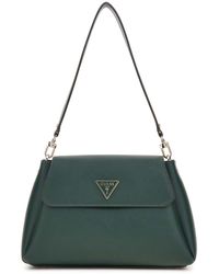 Guess - Sora Girlfriend Flap Shoulder Bag Forest - Lyst