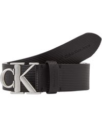 Calvin Klein - Belt Round Mono 3.5 Cm Leather - Lyst
