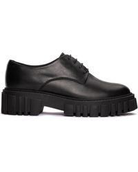 Clarks - Page Walk Leather Shoes In Black Standard Fit Size 7 - Lyst