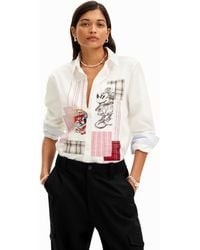 Desigual - Patchwork Mickey Mouse Shirt - Lyst