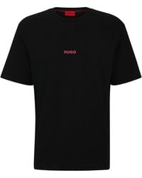 HUGO - Cotton-jersey T-shirt With Back Artwork Print - Lyst