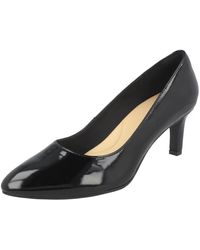 Clarks - Black Leather S Heels 6 - Lyst