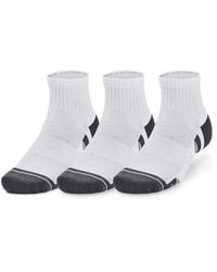 Under Armour - Performance Knöchelhohe -Baumwollsocken Im 3Er-Pack Pitch Grau - Lyst