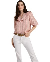 Springfield - Double Ruches Blouse Hemd - Lyst