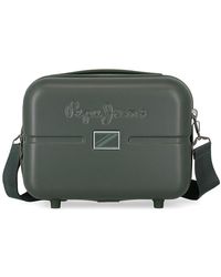 Pepe Jeans - Accent Adaptable Toiletry Bag With Green Shoulder Strap 29x21x15 Cms Rigid Abs 9.14l 0.84 Kgs - Lyst