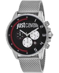 Just Cavalli - Chronograph Quartz Black Dial Watch - Lyst