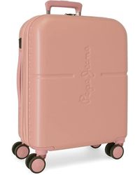 Pepe Jeans - Highlight Pink Cabin Suitcase 40 X 55 X 20 Cm Rigid Abs Built-in Tsa Closure 37 L 2.7 Kg 4 Wheels Double Extendable Hand Luggage - Lyst