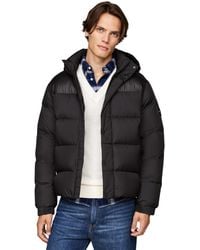Tommy Hilfiger - Pufferjacke Mix Down Hooded Puffer Jacket mit Kapuze - Lyst