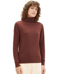 Tom Tailor - 1039821 Basic Pullover mit Rollkragen - Lyst
