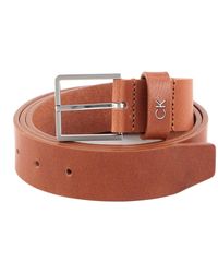 Calvin Klein - Formal Leather Belt 3.5CM W85 Cognac - Lyst