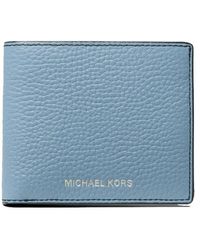 Michael Kors - Hudson Pebbled Leather Slim Billfold Wallet - Lyst
