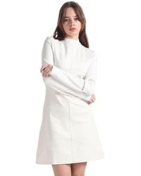 Calvin Klein - Jeans Milano A-lijn Jurk Fit & Flare Met Coating Voor - Lyst