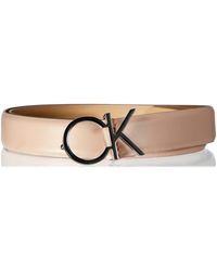Calvin Klein - Ceinture Re-Lock CK Logo Belt 3 cm en Cuir - Lyst