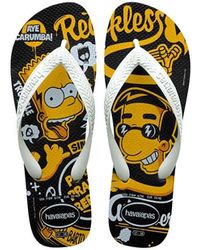 Havaianas - Simpsons Adult Flip Flops | Color: Black | - Lyst