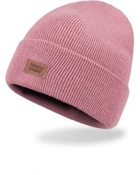 Levi's - Classic Warm Winter Knit Beanie Cap Fleece Lined For And Beanie Hat - Lyst