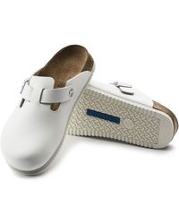 Birkenstock - Clogs ''boston'' From Leather White - Lyst