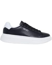 Liu Jo - Scarpa Uomo Liu-Jo Sneakers Big 01 in Pelle Nero/Bianco US24LJ02 7B4027PX47400054 40 - Lyst